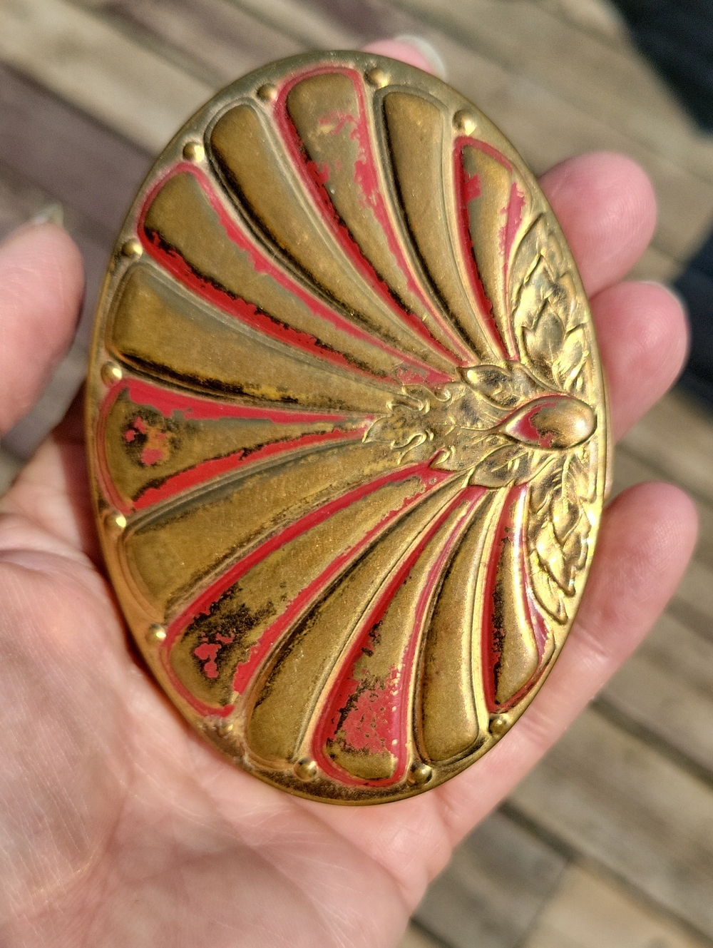 1930-50s Art Deco Makeup Compact~USA